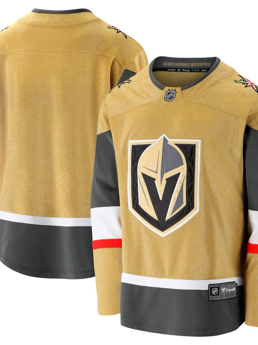 Vegas Golden Knights Gold Home Jersey - NHL - NWT